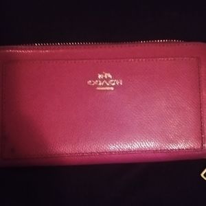 red coach wallet